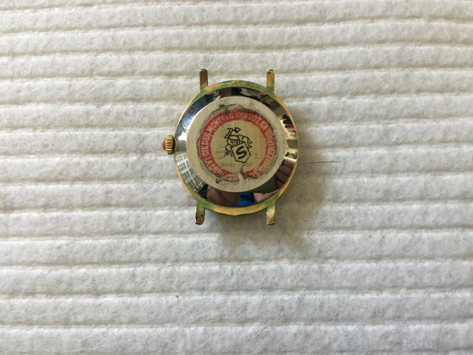Sandoz Mechanical Wind Up Ladies Watch with an Orange Dial