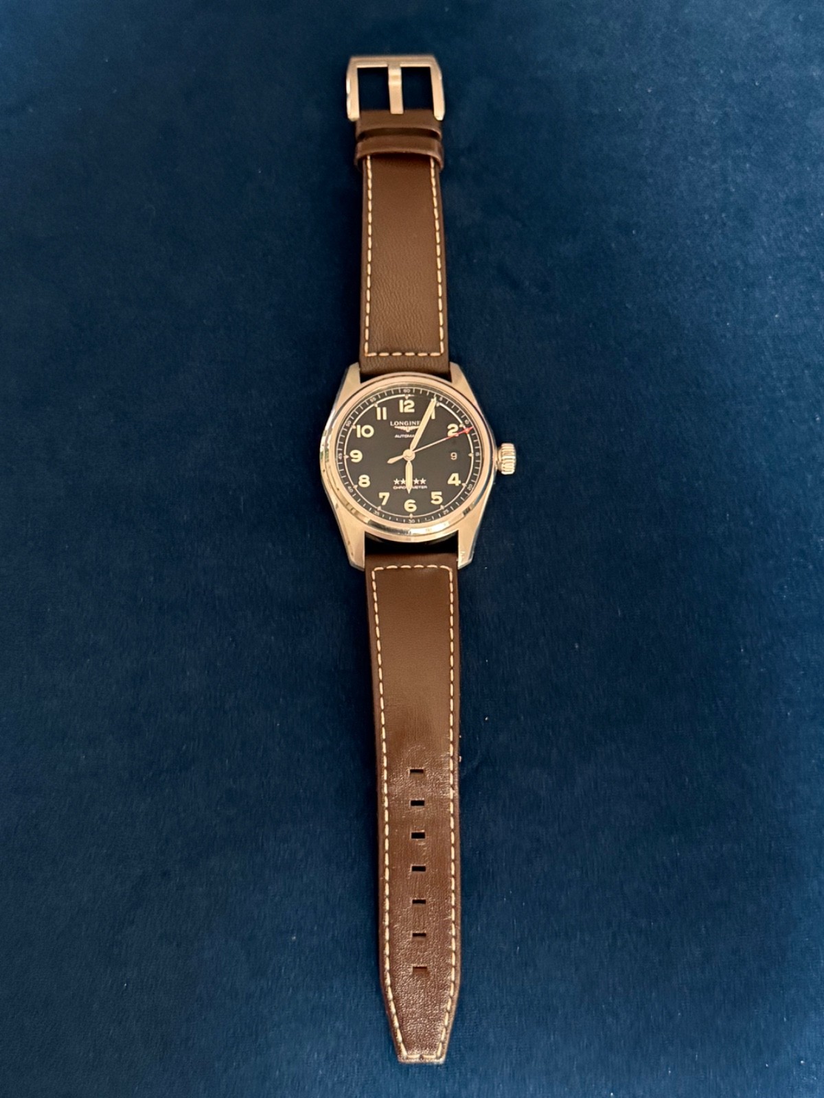 Longines Spirit Auto COSC 40 mm – Black Dial w/Leather Reference: L3.810.4.53.0