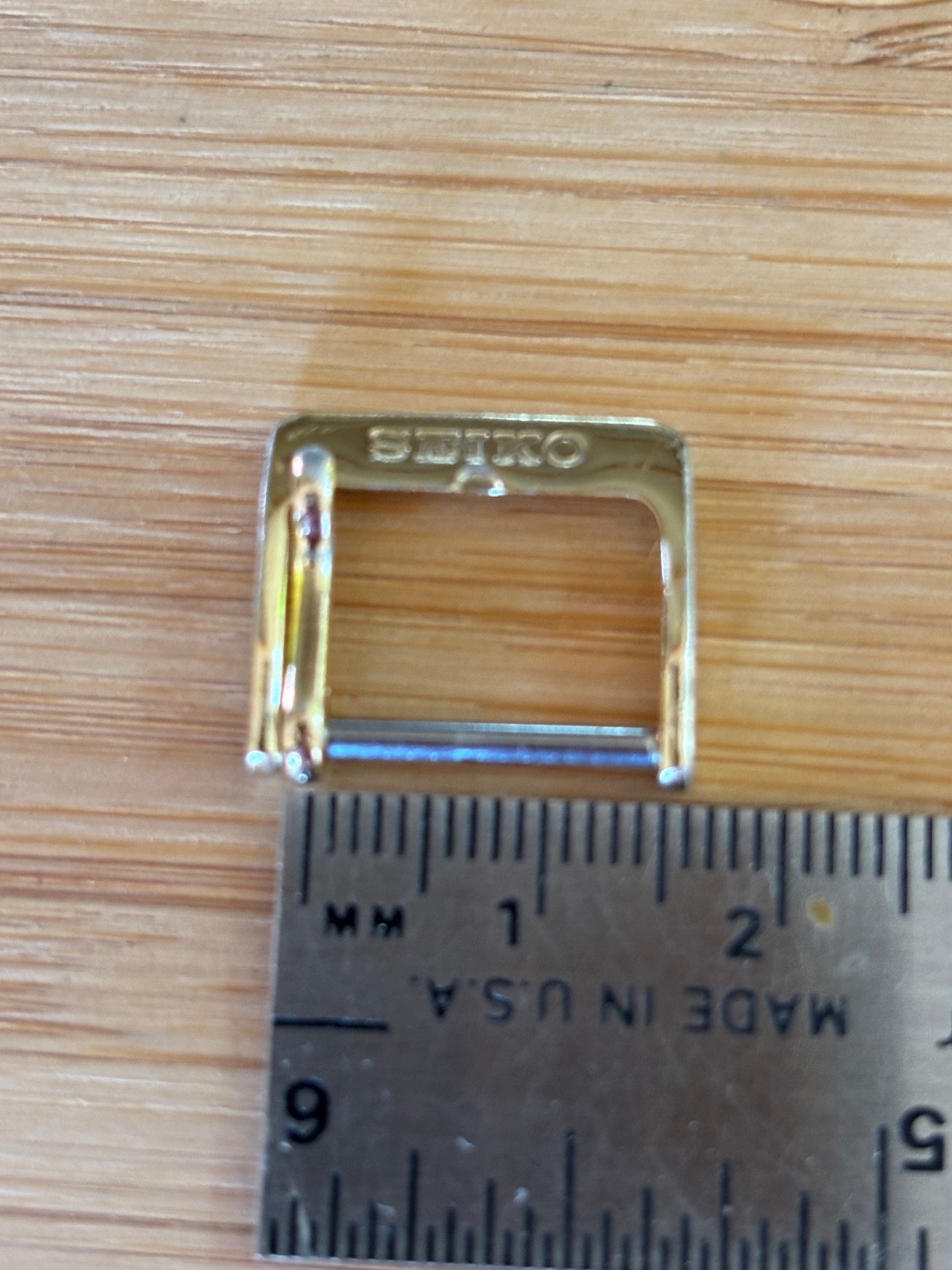 Two Watch Buckles: Seiko Gold Plated 15mm & Silver color 20mm