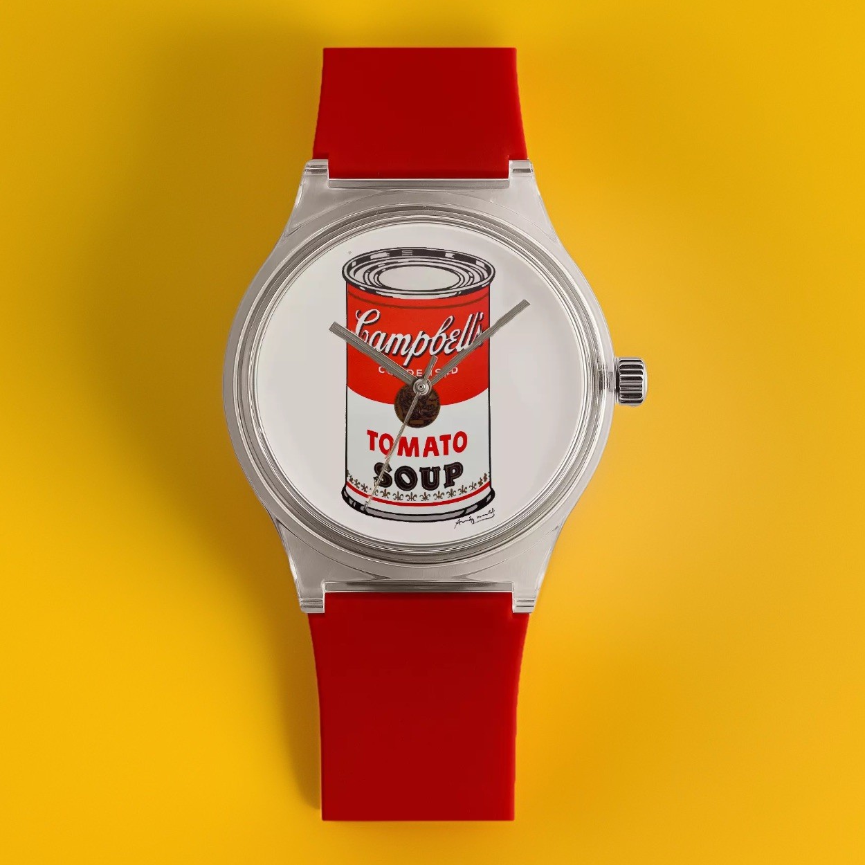 Andy Warhol Keith Haring CAMPBELL’S Tomato SOUP Pop Art Wrist Watch Wristwatch