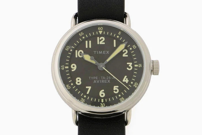 AVIREX TIMEX TYPE-25A MILITARY WATCH BLACK MIDGET 50th Anniversary