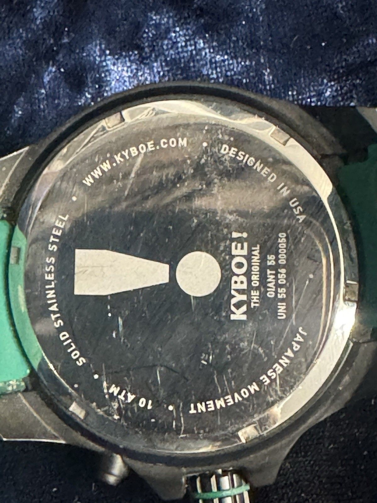 KYBOE! Giant Mariner 55MM Aquamarine Water Resistance Quartz Watch rubber GREEN