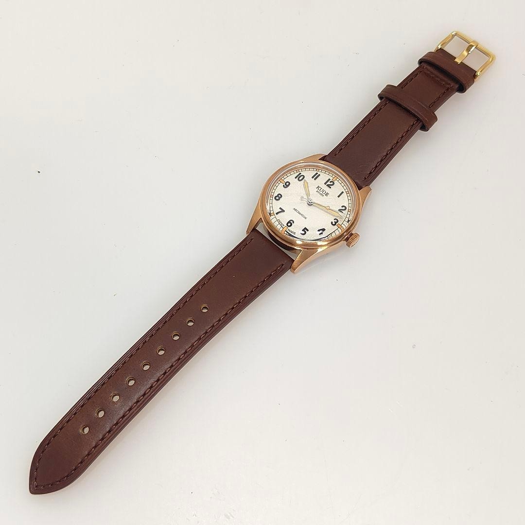 KUOE Kyoto Old Smith 90-002 Bronze Automatic Watch CuSn8 37mm Brown Leather