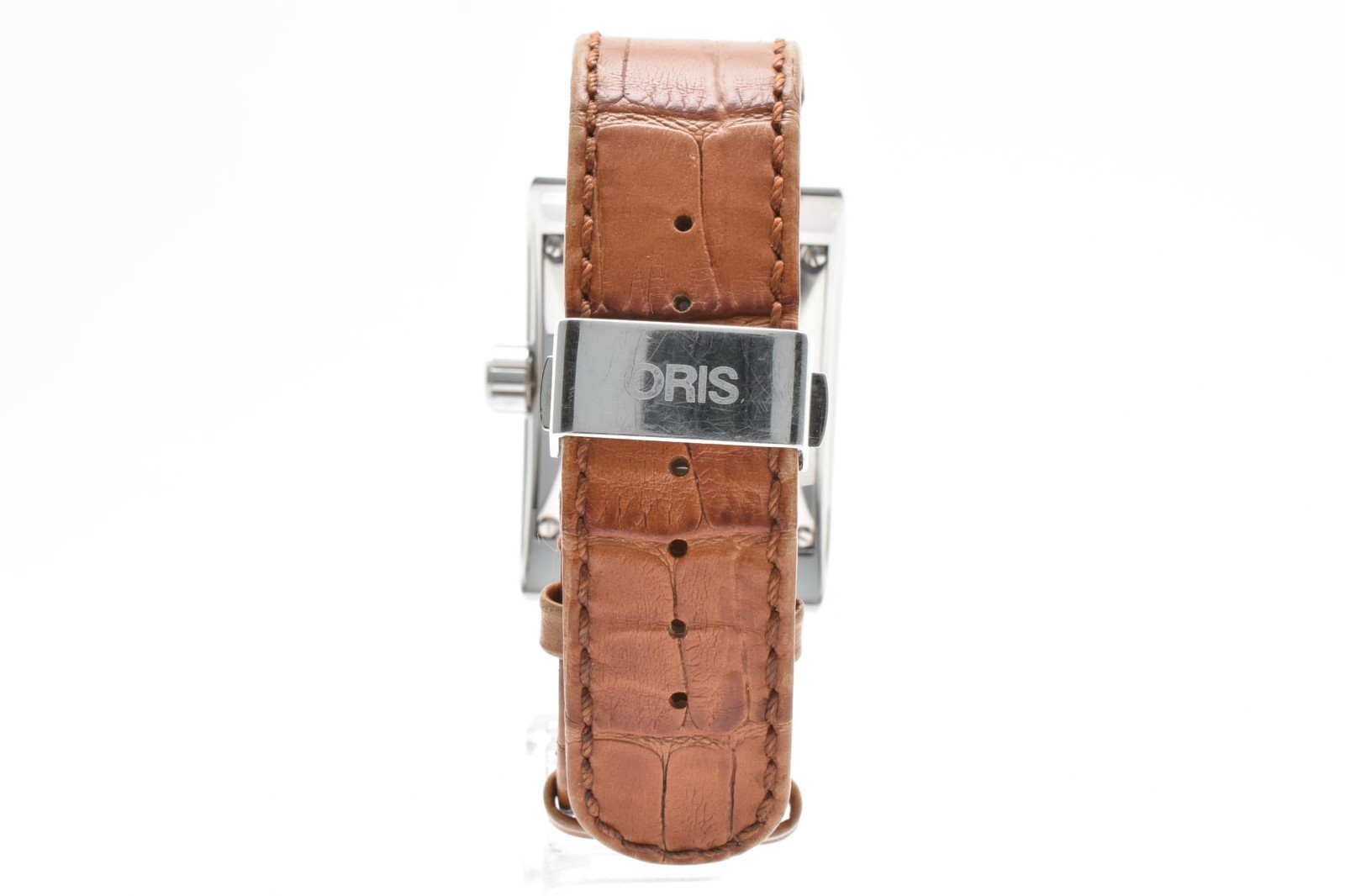 [Near MINT] ORIS Miles 7538 Rectangular Day/Date White Dial At Men’s Watch