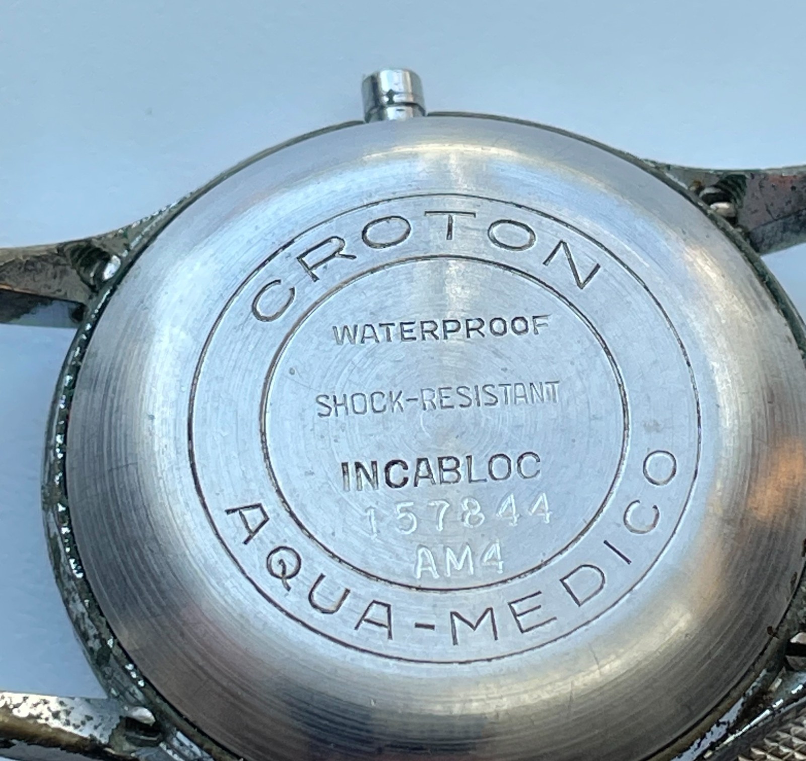 Vintage Croton Aquamedico El Military Style Swiss Watch Parts Repair 16mm Lug