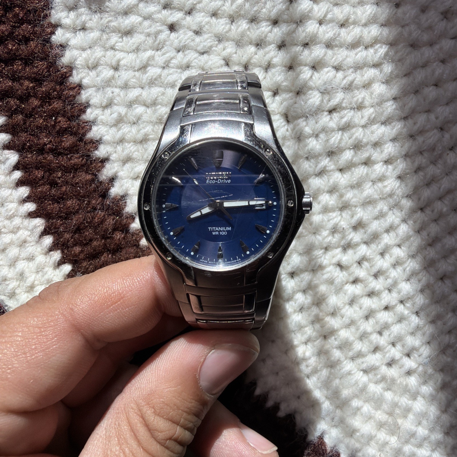 Vintage Citizen Eco‑Drive Titanium GN‑4W‑S – Blue Dial – WR100