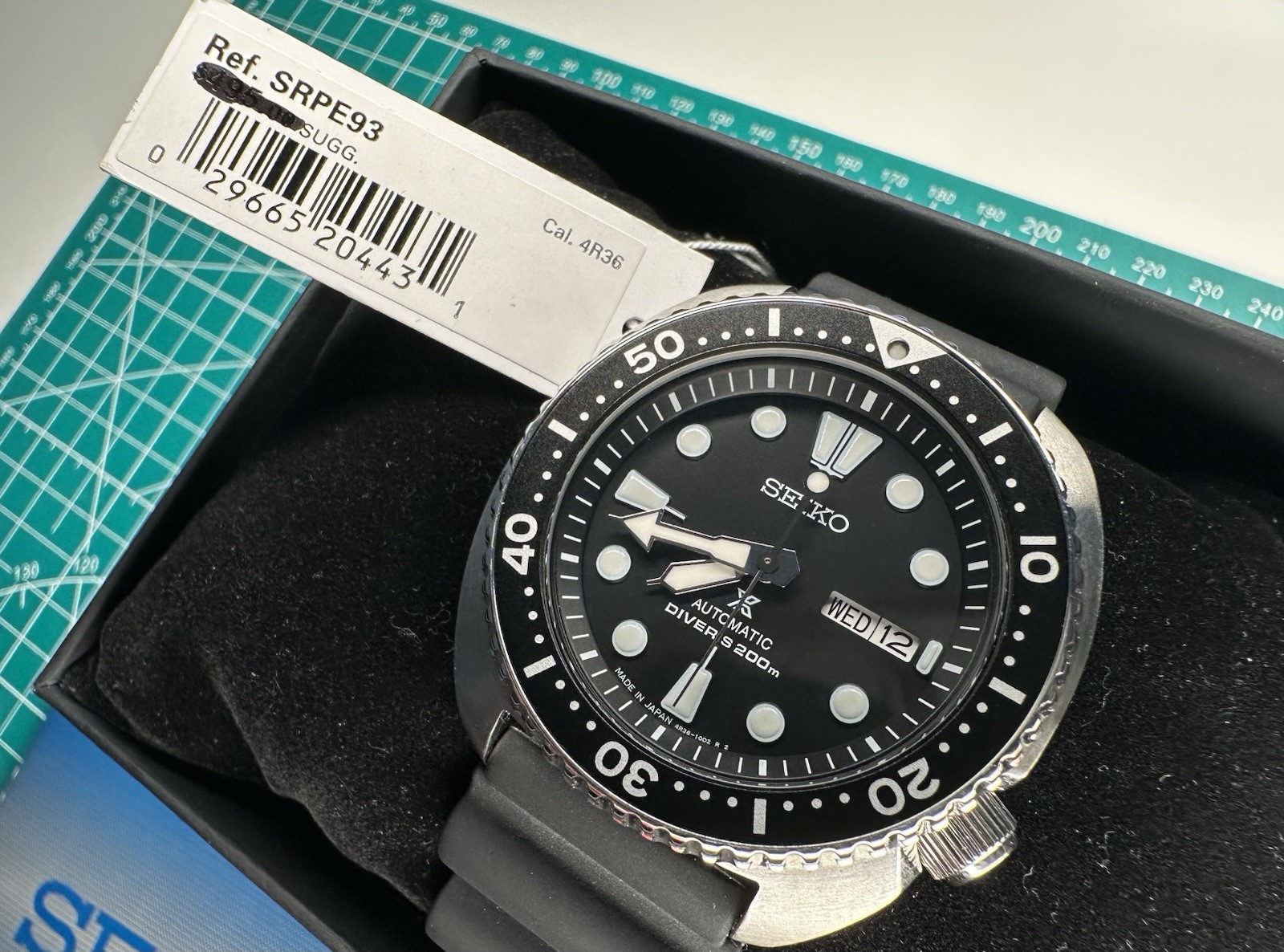 Seiko SRPE93 Turtle Men’s Diver’s Watch 4r36-04y0 (Full Set)
