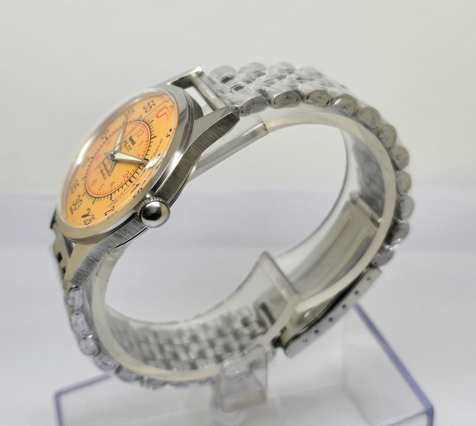 Refurbished Automatic Men’s Watch Day Date | Classic Vintage Style | Steel Strap