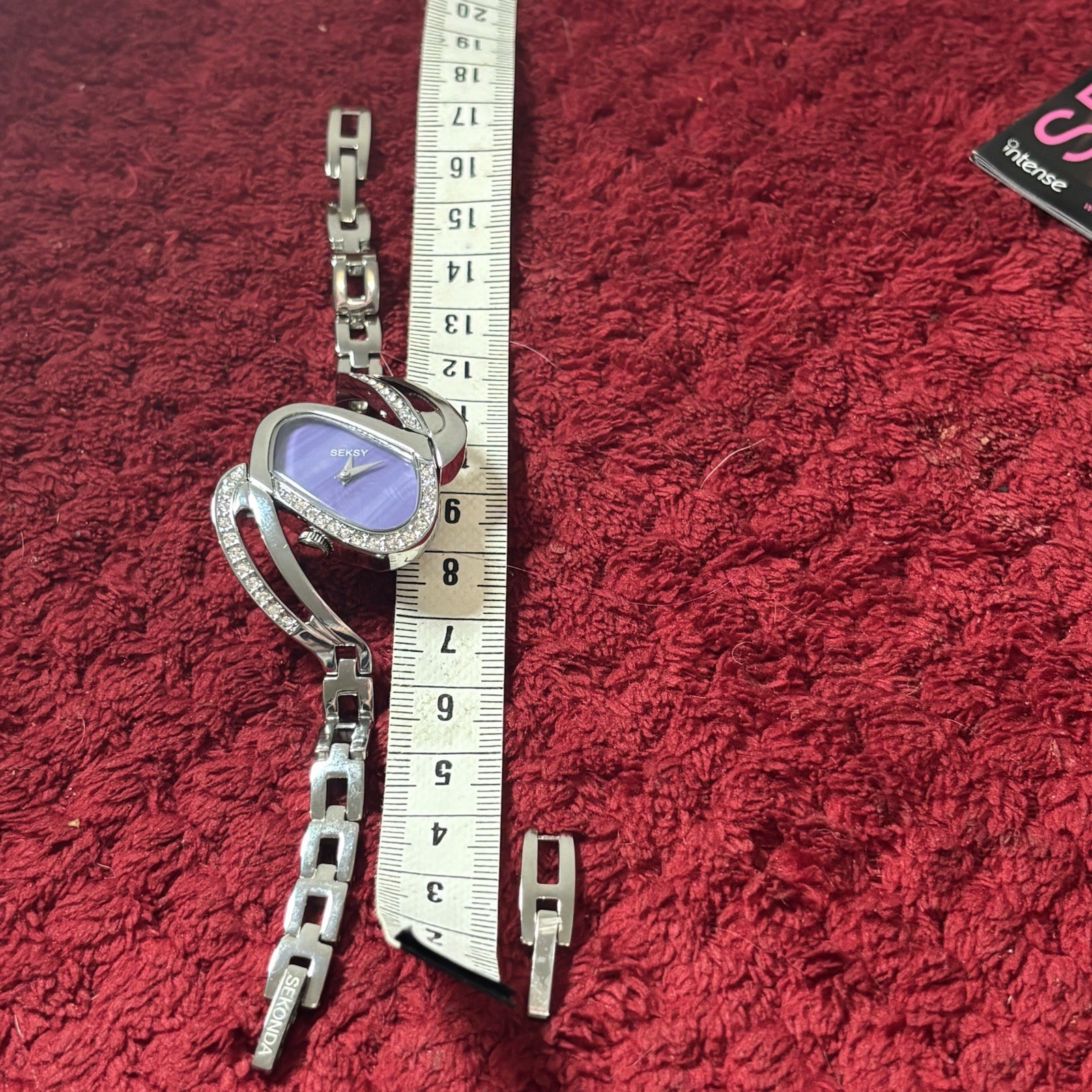 Sekonda Seksy Women’s Quartz Purple Dial Gemmed Silver Bracelet Watch Box