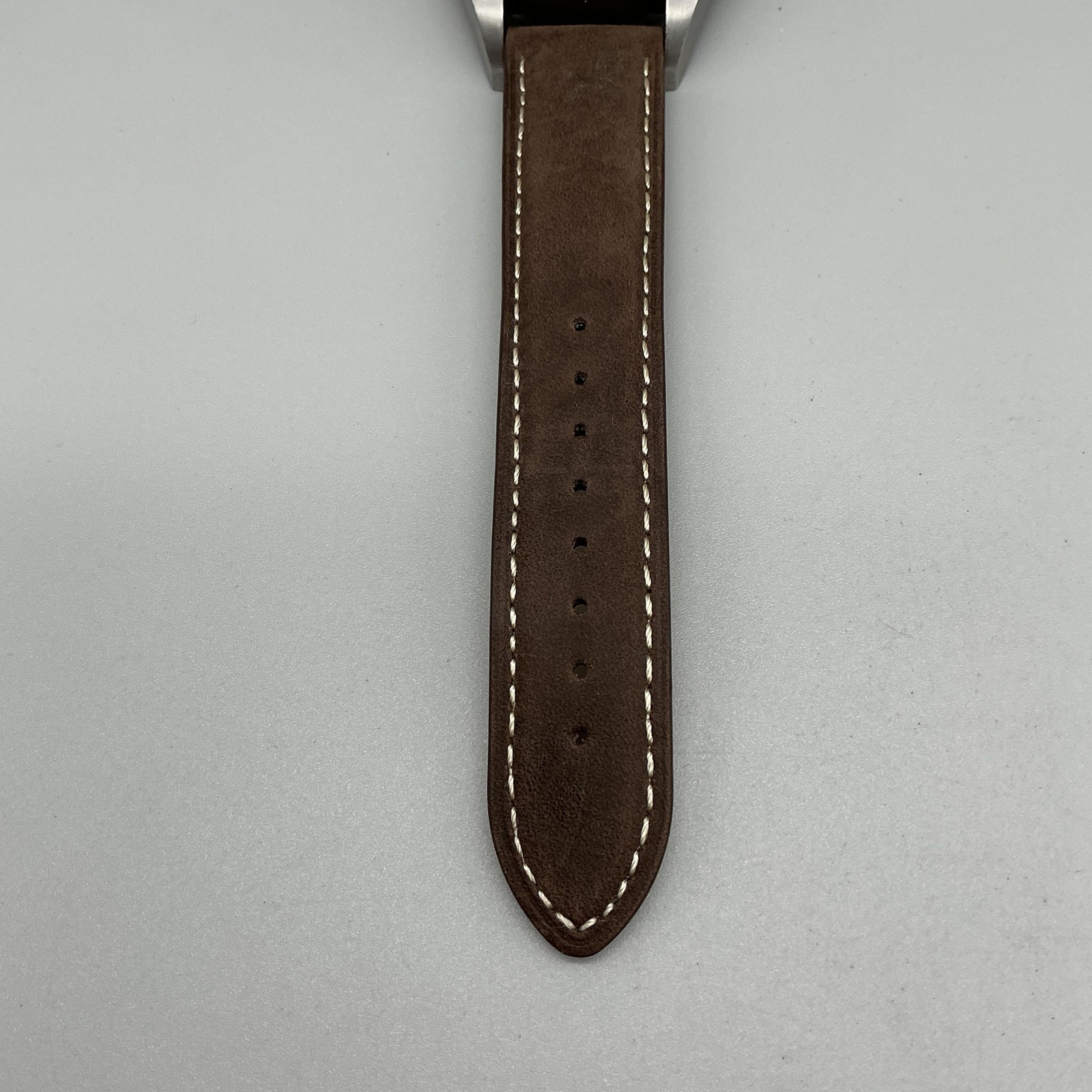Columbia Mens Watch 44mm Blue Bezel Brown Leather Backlight New Battery