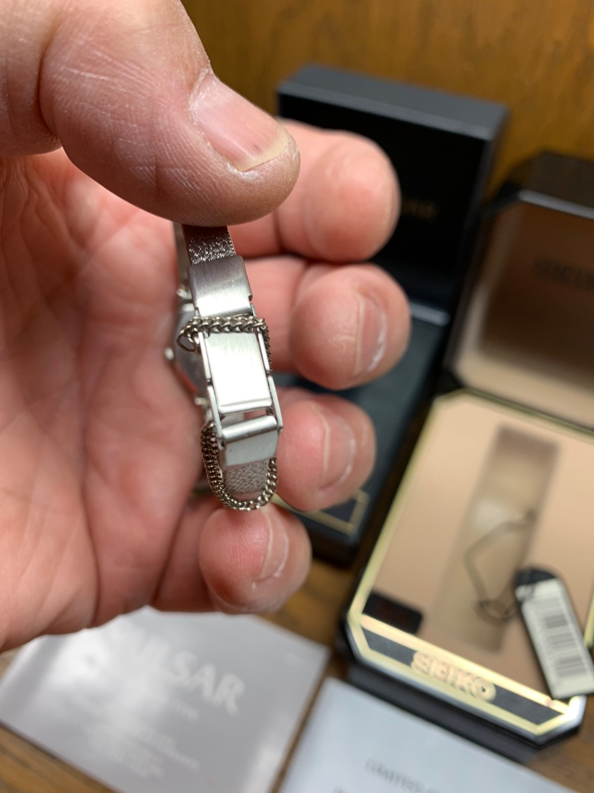 Silver Tone Pulsar Ladies Watch PRB097 IN Box With empty Mens pulsar box