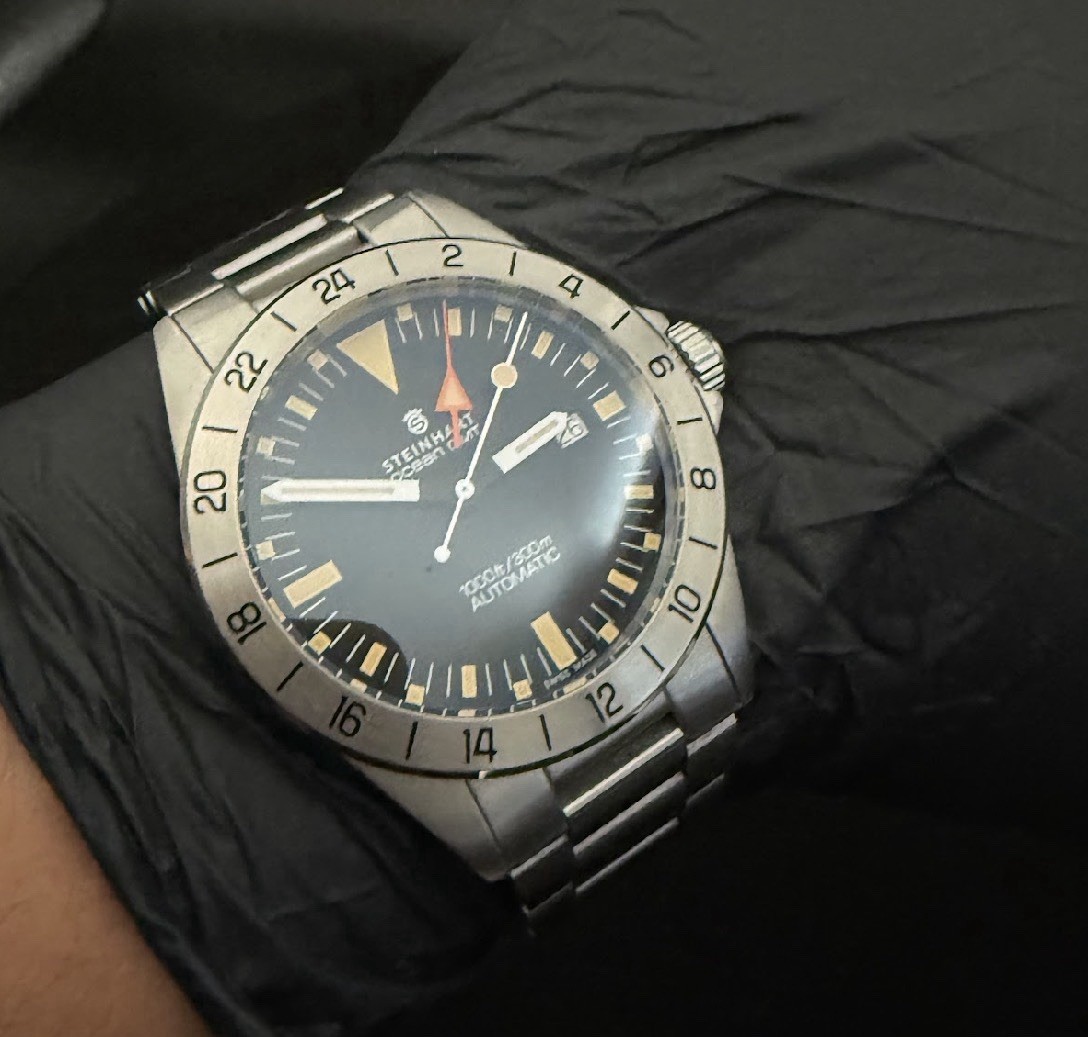 Steinhart Ocean GMT Vintage Automatic Diver Watch 42mm Full Kit Box And Papers