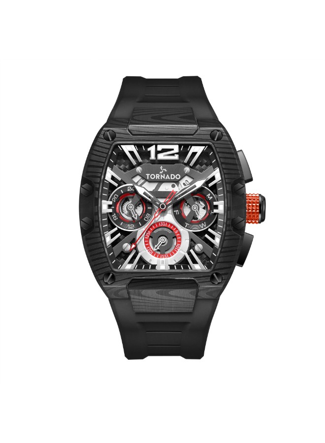 Tornado Xenith Men’s Multifunction Watch | Black Dial, 43mm, 100 m (10 ATM)