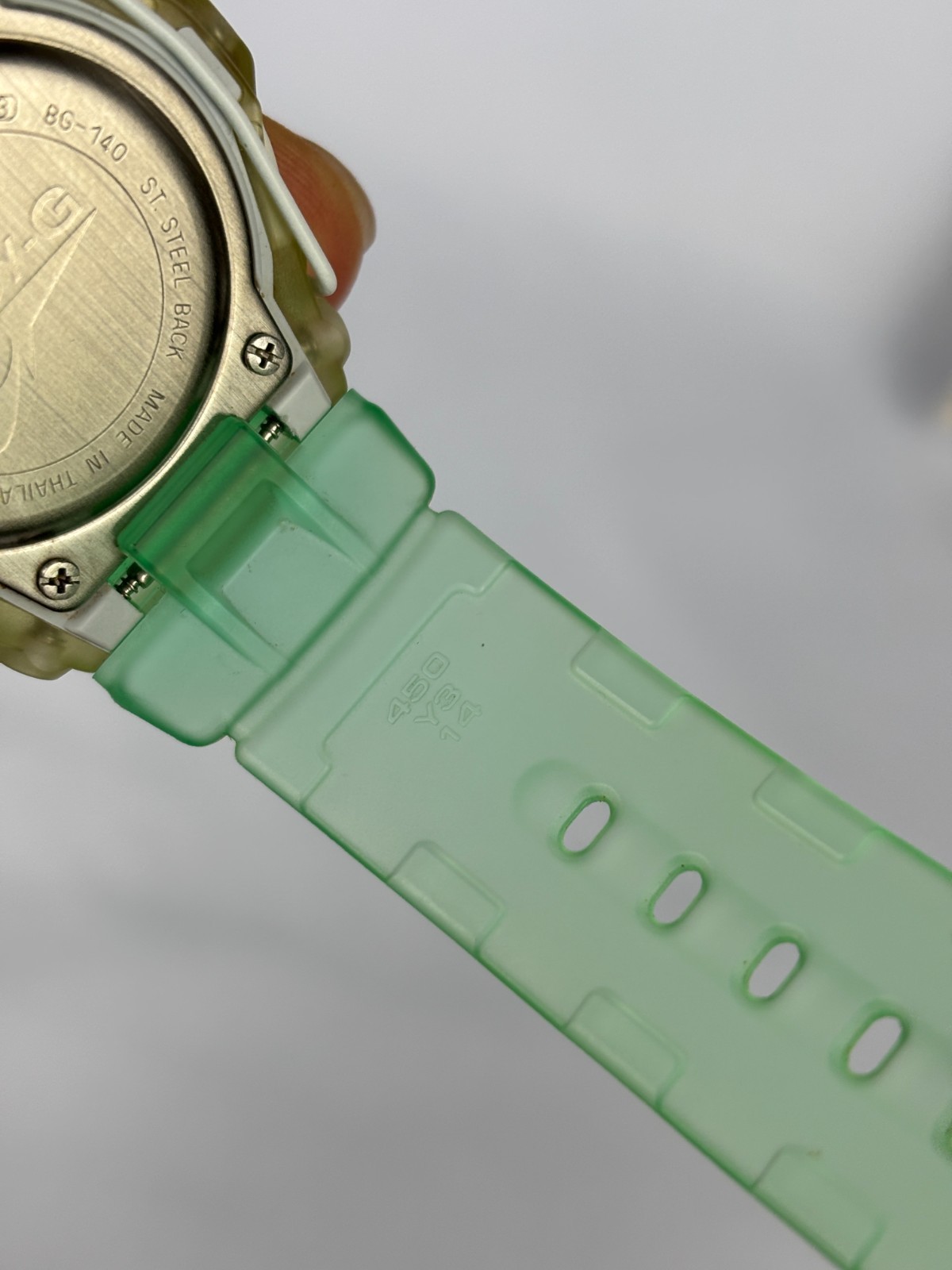 Vintage Casio Baby-G BG-140 Green Jelly 1913 Digital Watch New Battery 10BAR