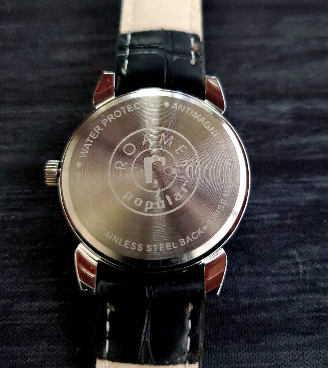 ✨Rare Roamer Brevete Swiss Mens Manual Watch Slv Blu Blk