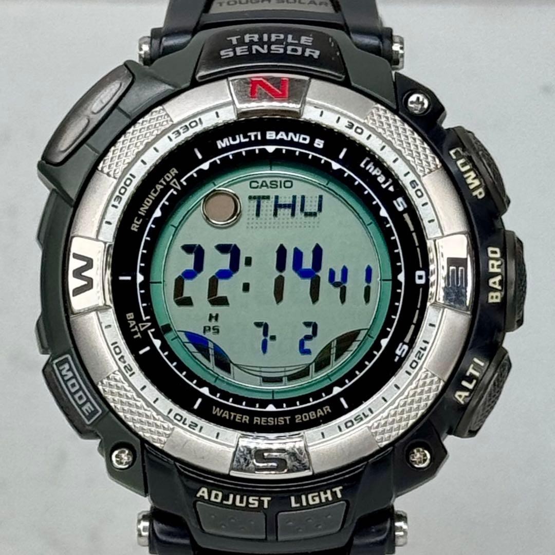 working PROTREK PRW 1500J radio solar black khaki