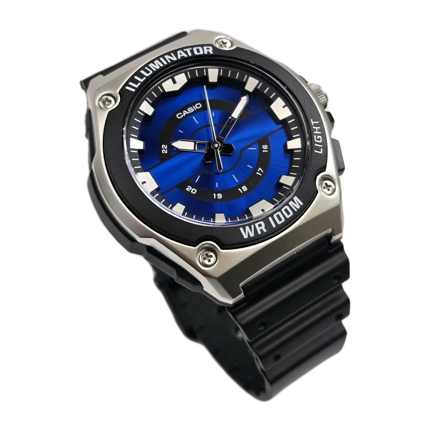 Authentic Casio Analog Watch Blue dial MWC100H MWC100 MWC100H-2A2 New w box
