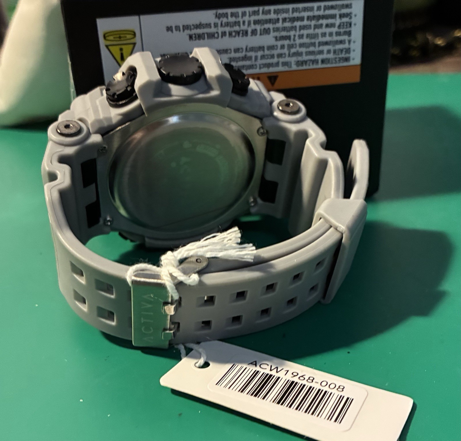 Activa Kadron Unisex Digital Sport Quartz Watch Alarm Backlight Dual Time Gray