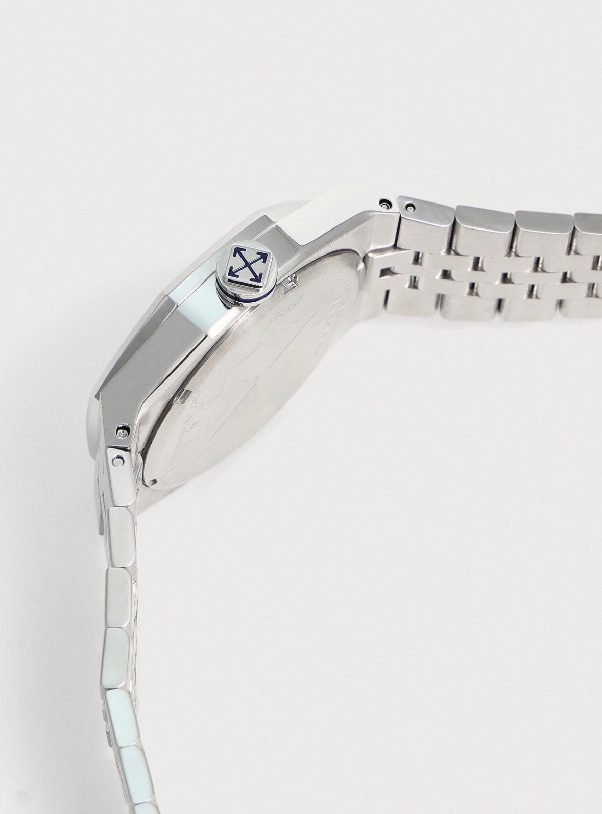 Off-White Time “No Grid” Silver Blue Dial Quartz Men’s Watch