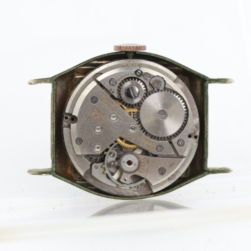 BENRUS DIAMOND RUBY DIAL TANK WRIST WATCH MODEL CW 2, ETA 1260 FOR REPAIR (IB)
