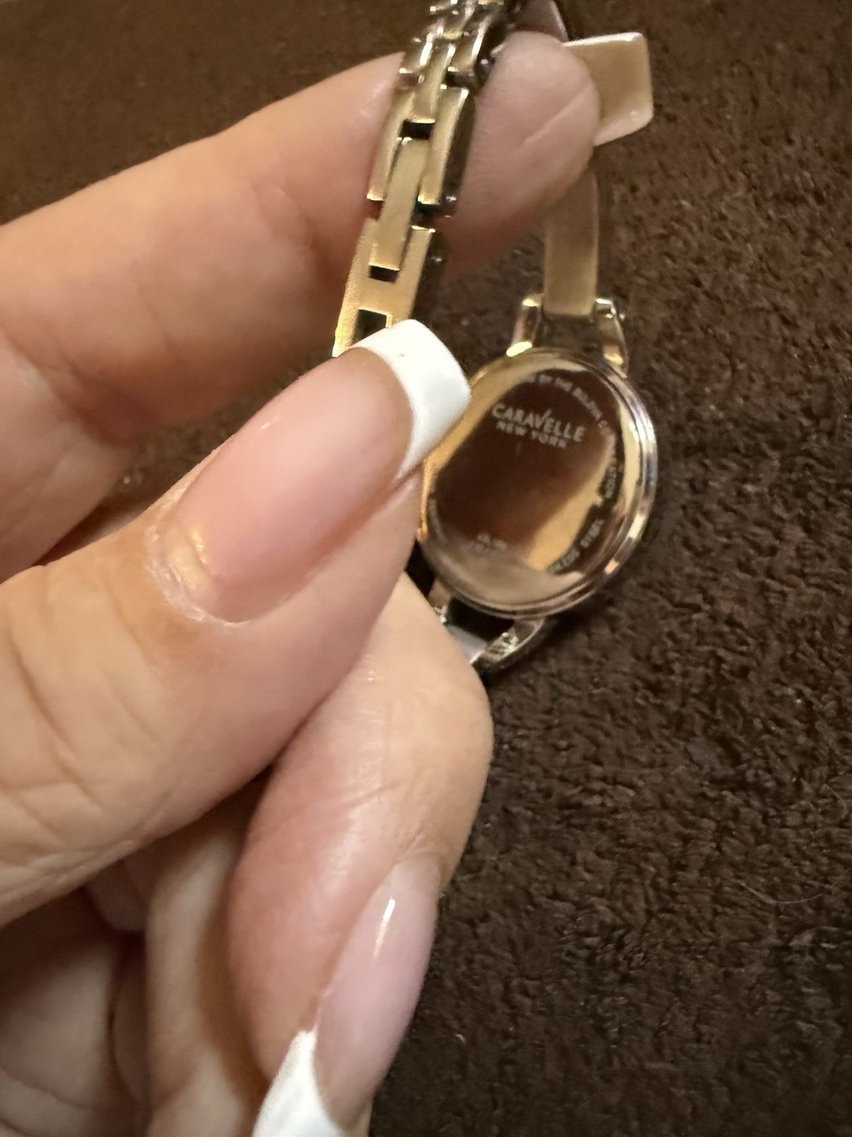 Caravelle New York Women Quartz Wristwatch Silver Bracelet Crystal Bezel 30m