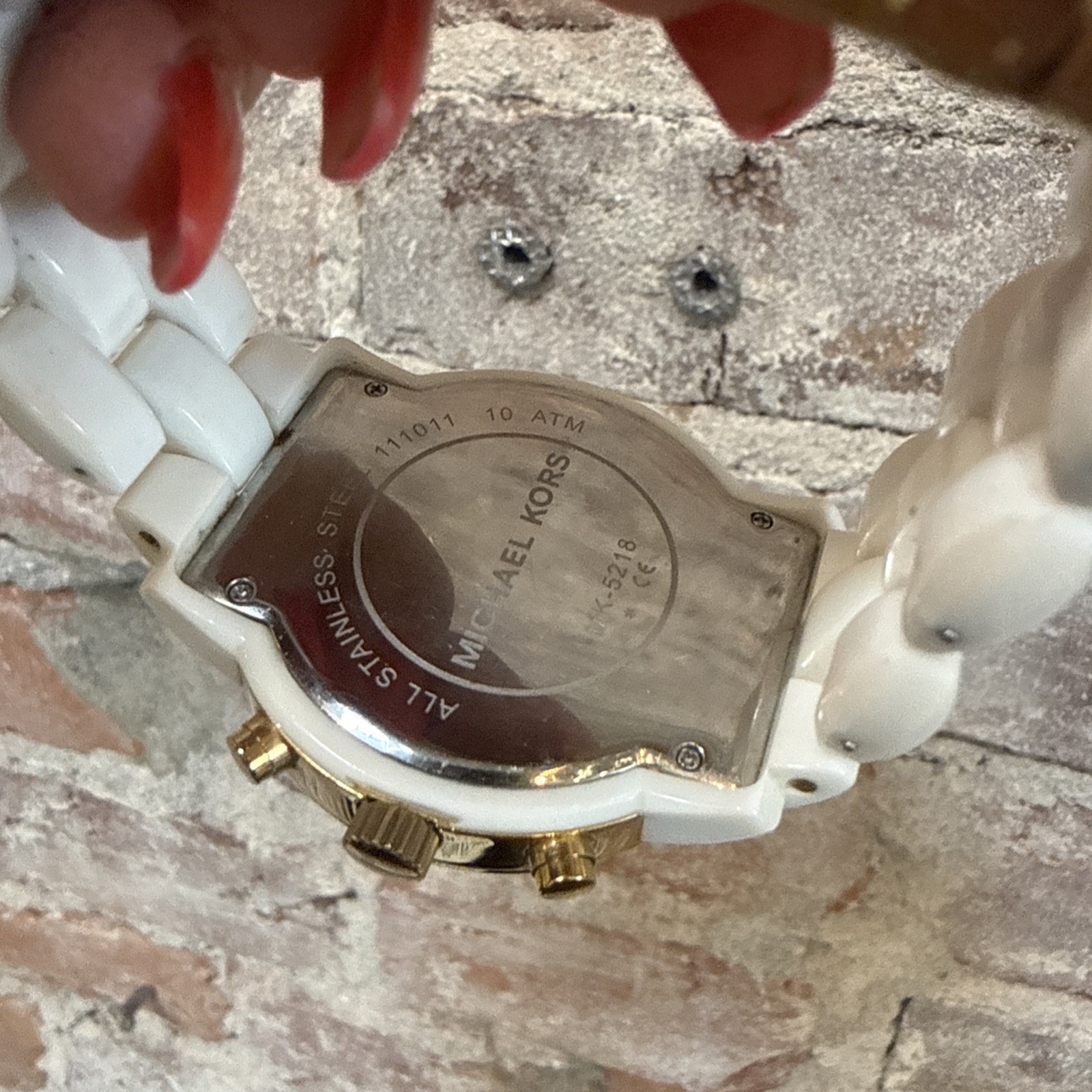 This item is a Michael Kors Resin Chronograph Watch, specifically model MK5218.