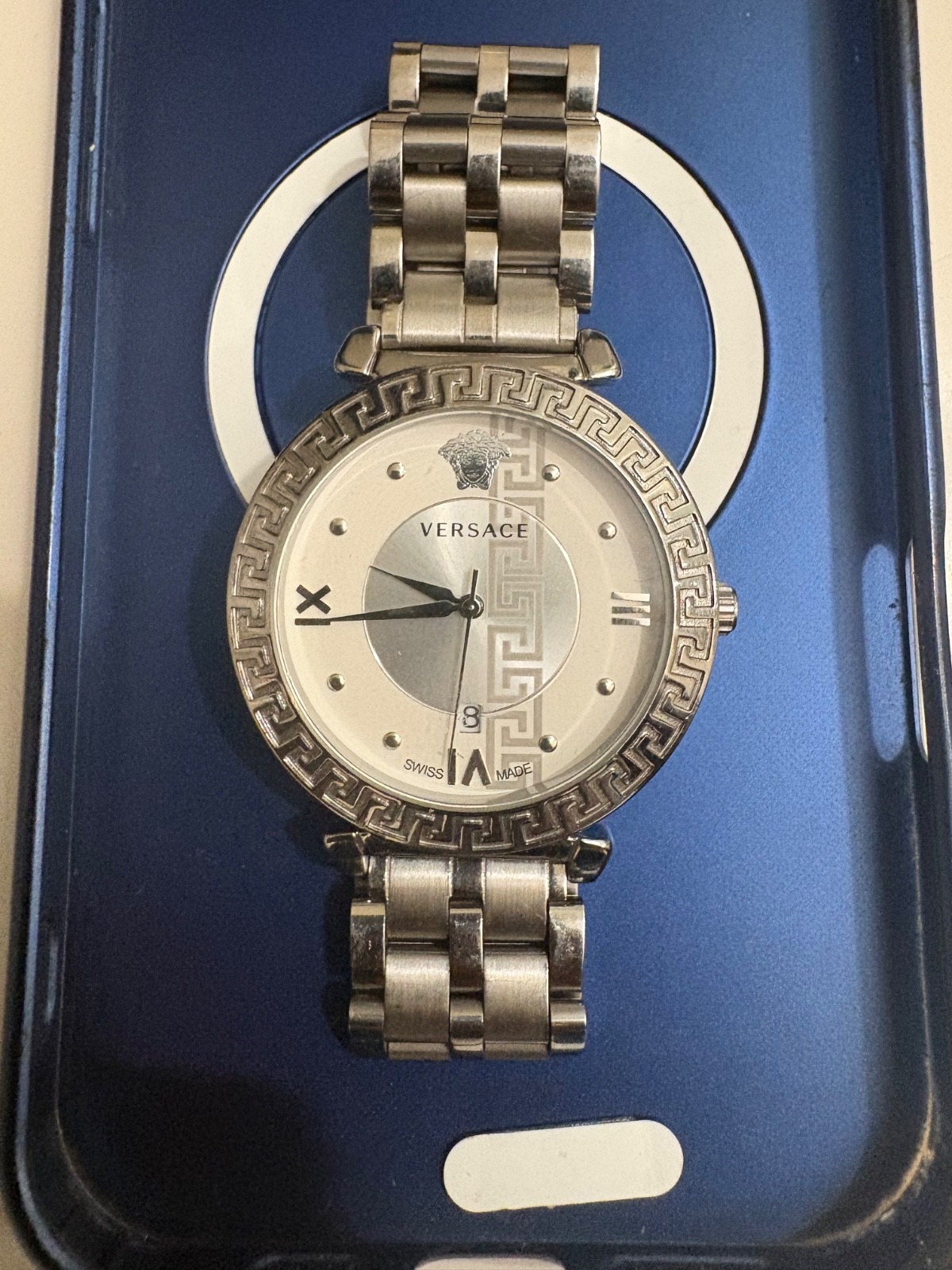 Versace Daphnis Watch Silver Pre-Owned