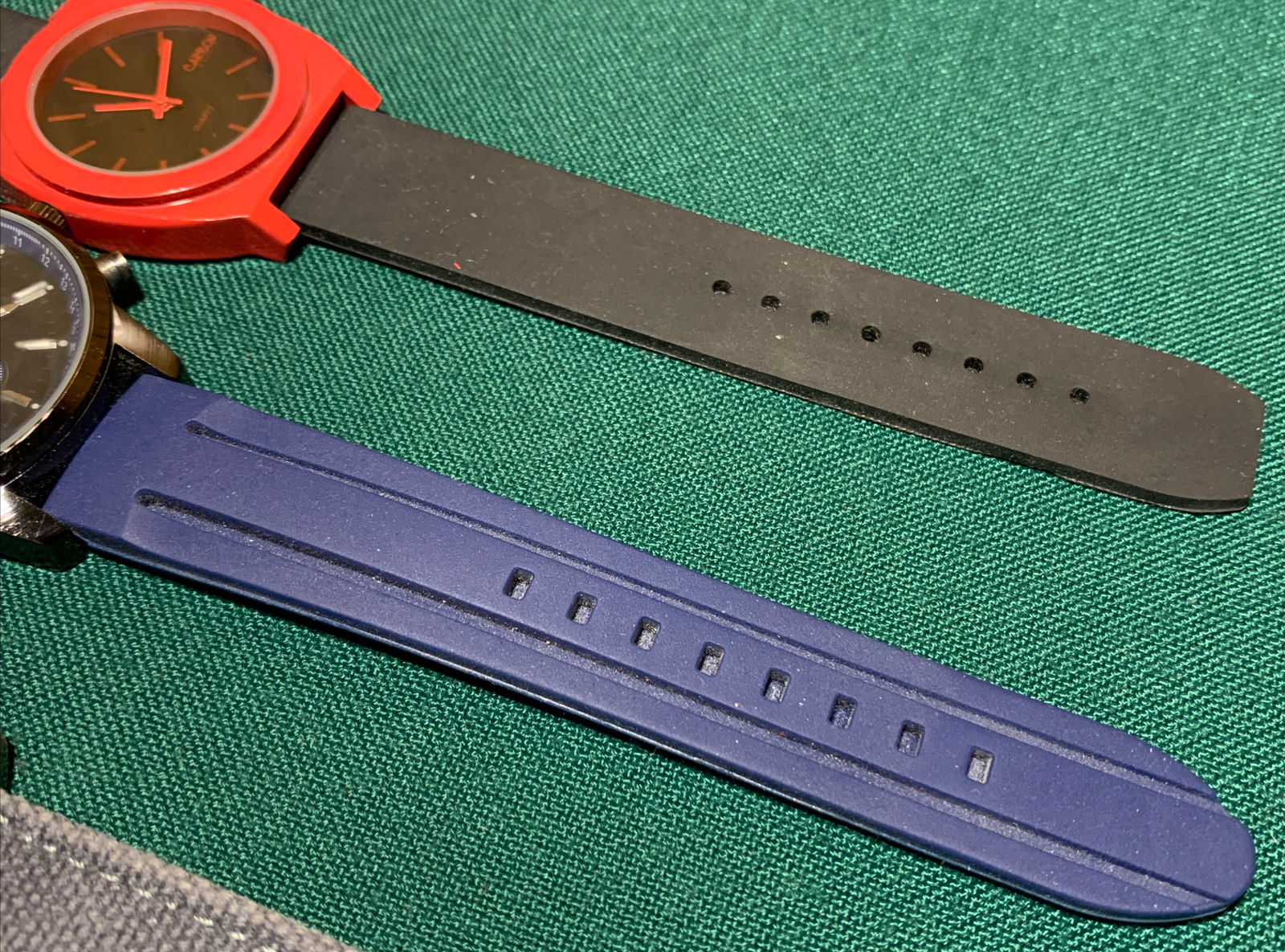 4 Vtg Carbon ELEMENTS Rose Gold Black Blue Red Mens Stopwatch Sports Watch Lot