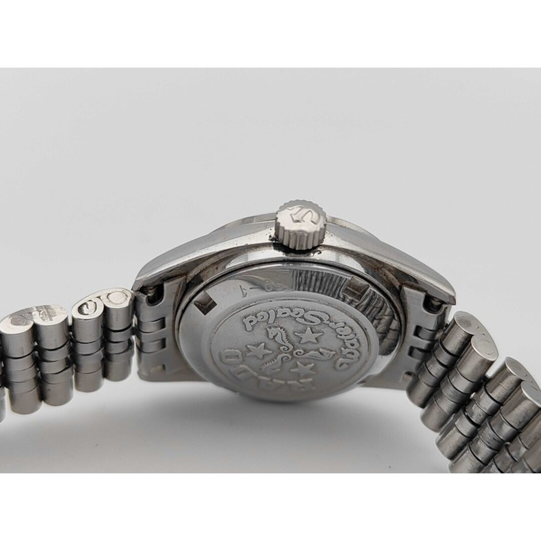 Rado Green Horse 759-1 Ladies Automatic Date Watch Silver Vintage Japan