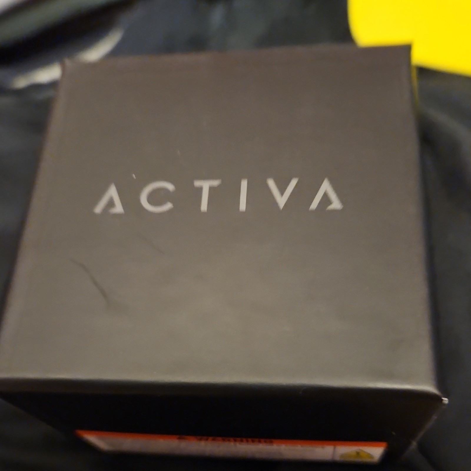 ACTIVA Men’s Quartz Chronograph Tonneau Analog Black Rubber Strap Box