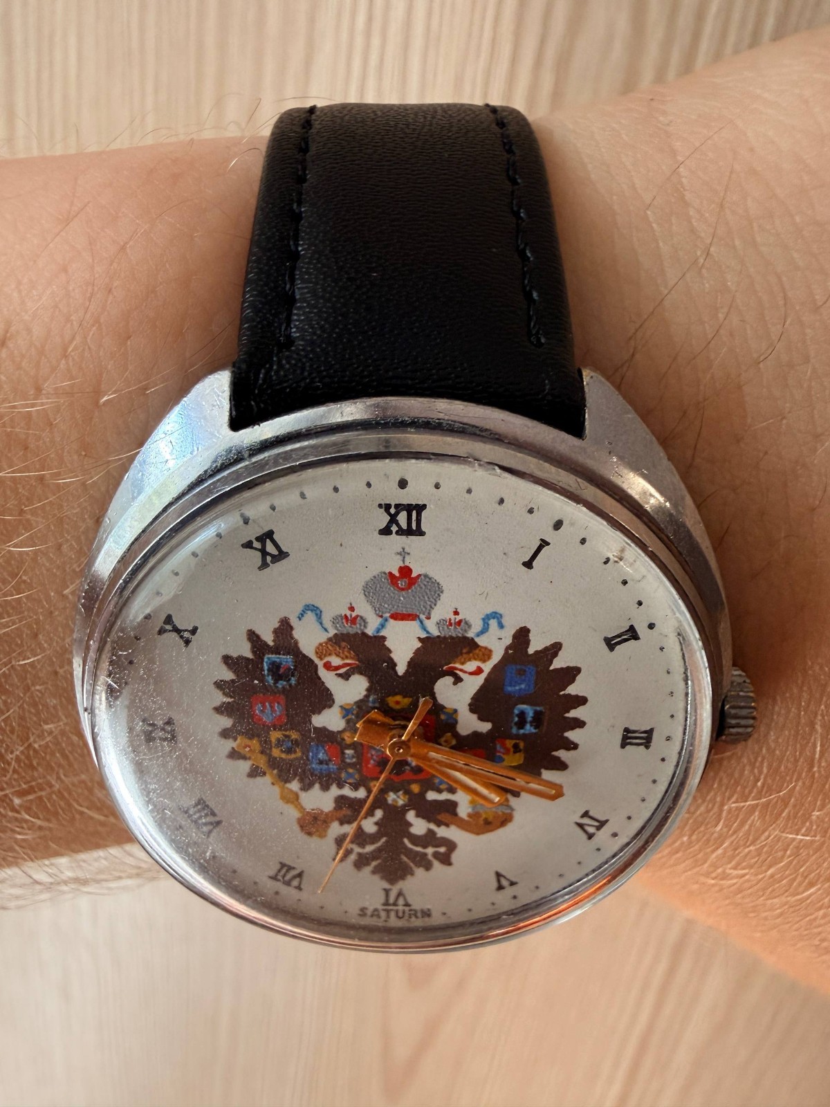 RARE/SERVICDE Vintage USSR Saturn Imperial Eagle Raketa 2609 19 Mechanical Watch