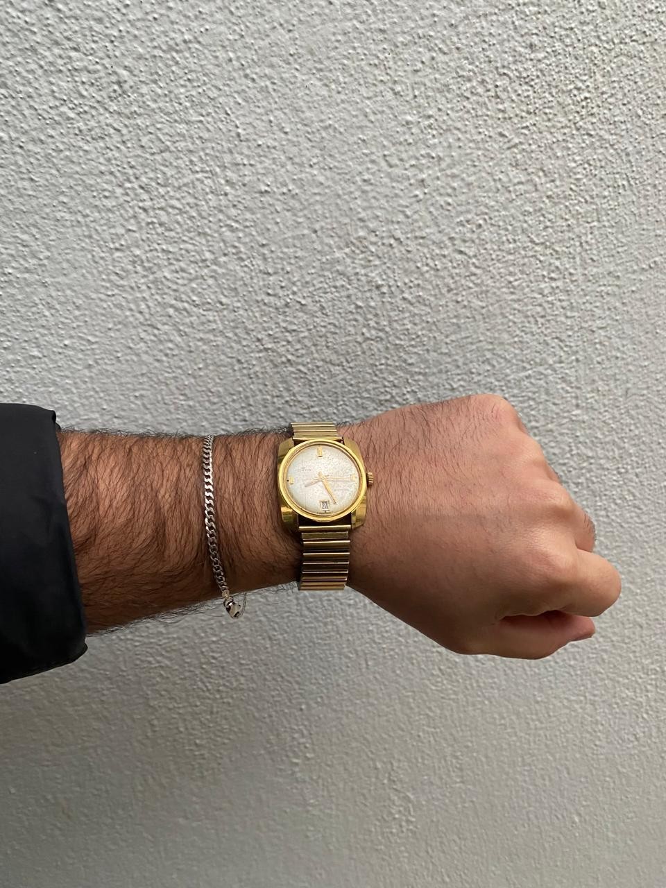 1970s Men’s Fortis Estoril Automatic Swiss Made 21 Jewel Gold Plated 37 mm Watch