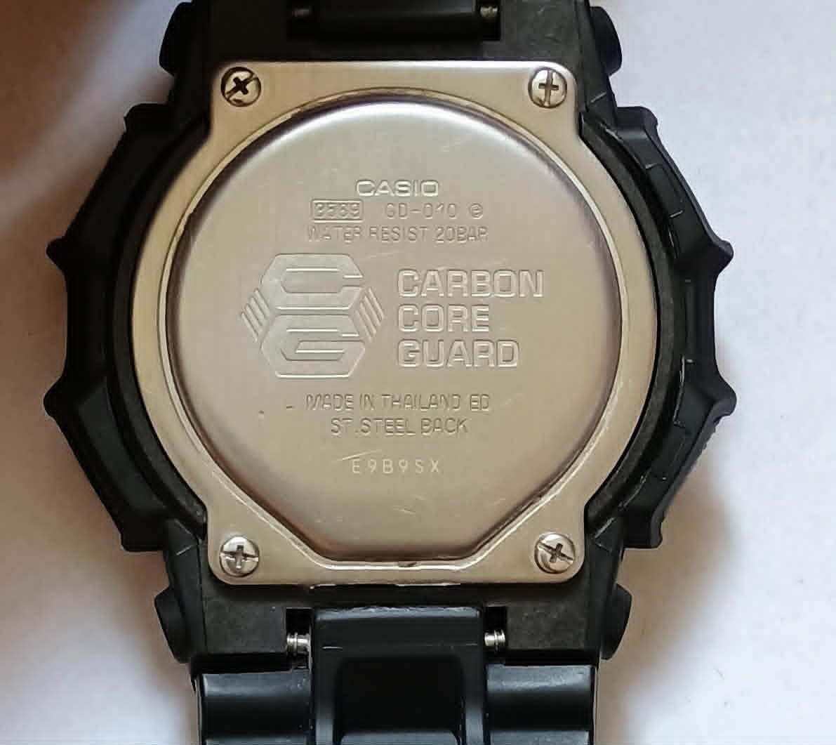 Casio G-Shock GD010-1 World Time 10 Year Battery Digital Black Watch