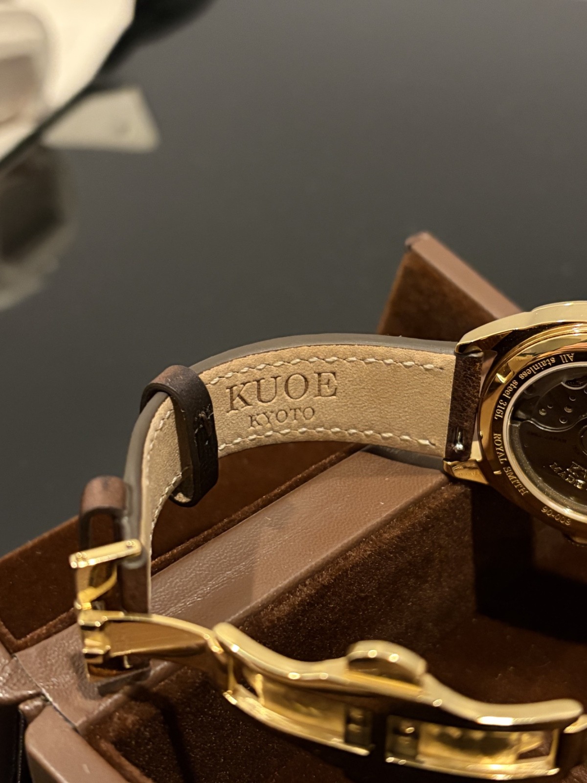 KUOE Kyoto Royal Smith 90-008 Gold Case Green Dial — Discontinued, Full Set