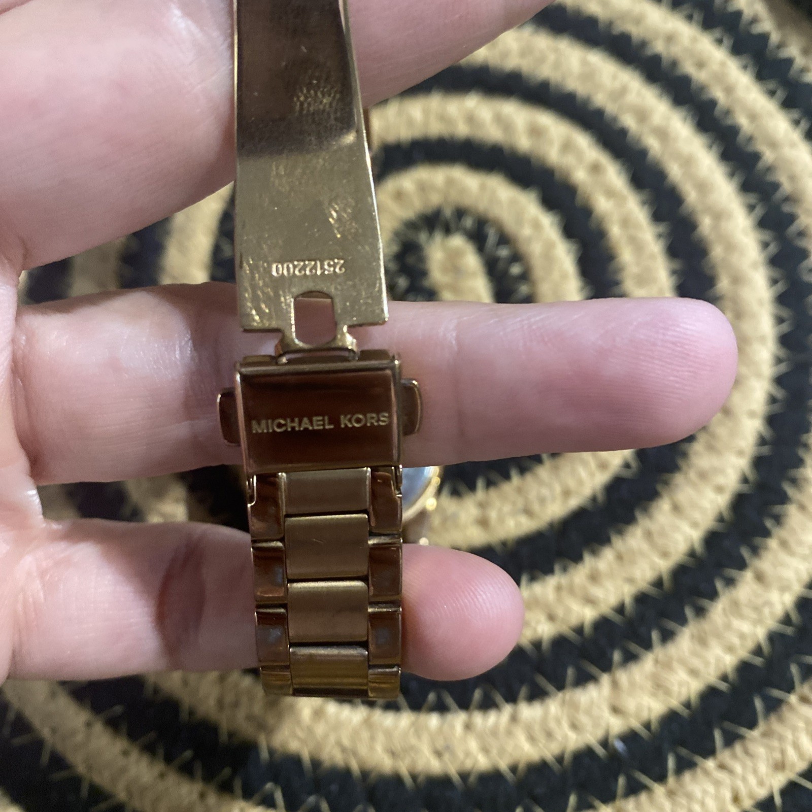 Michael Kors MK6234 Ryland Black Date Dial Rose Gold ColorSteel Band Women Watch