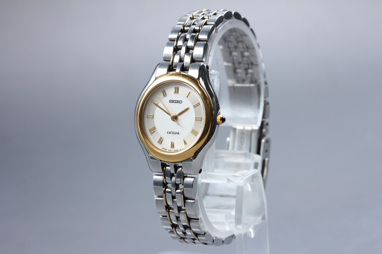 Vintage 1995[Near MINT] Seiko Exceline 4J41-0030 Gold Roman 24m Qz Ladies Watch