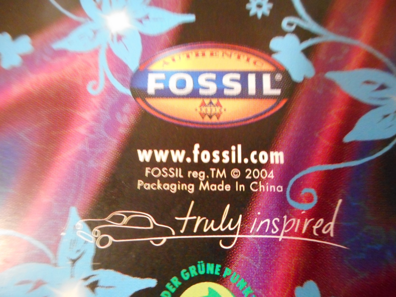 Fossil F2 Womens Watch 19mm Blue Dial Silver Steel ES-1157 7”