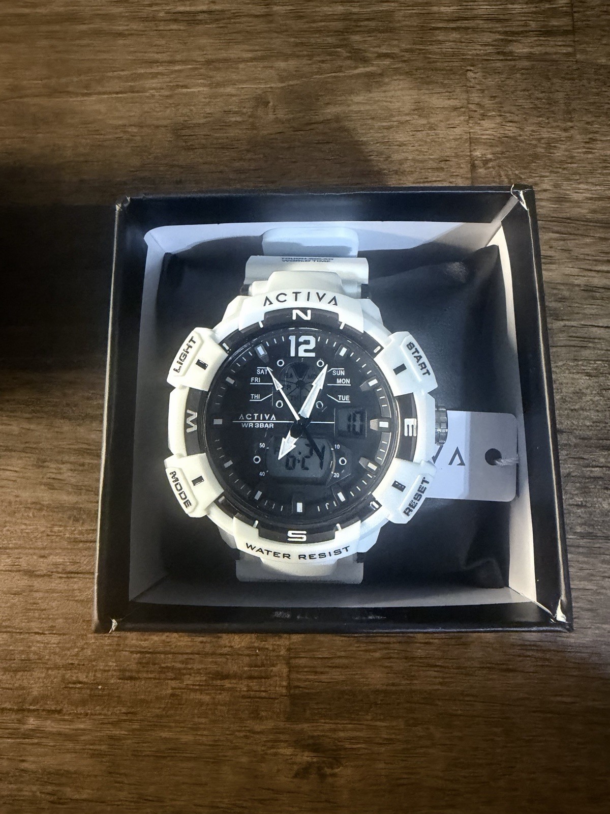 Activa Analog-Digital Quartz Sport Watch White Silicone Strap w/Box Manual