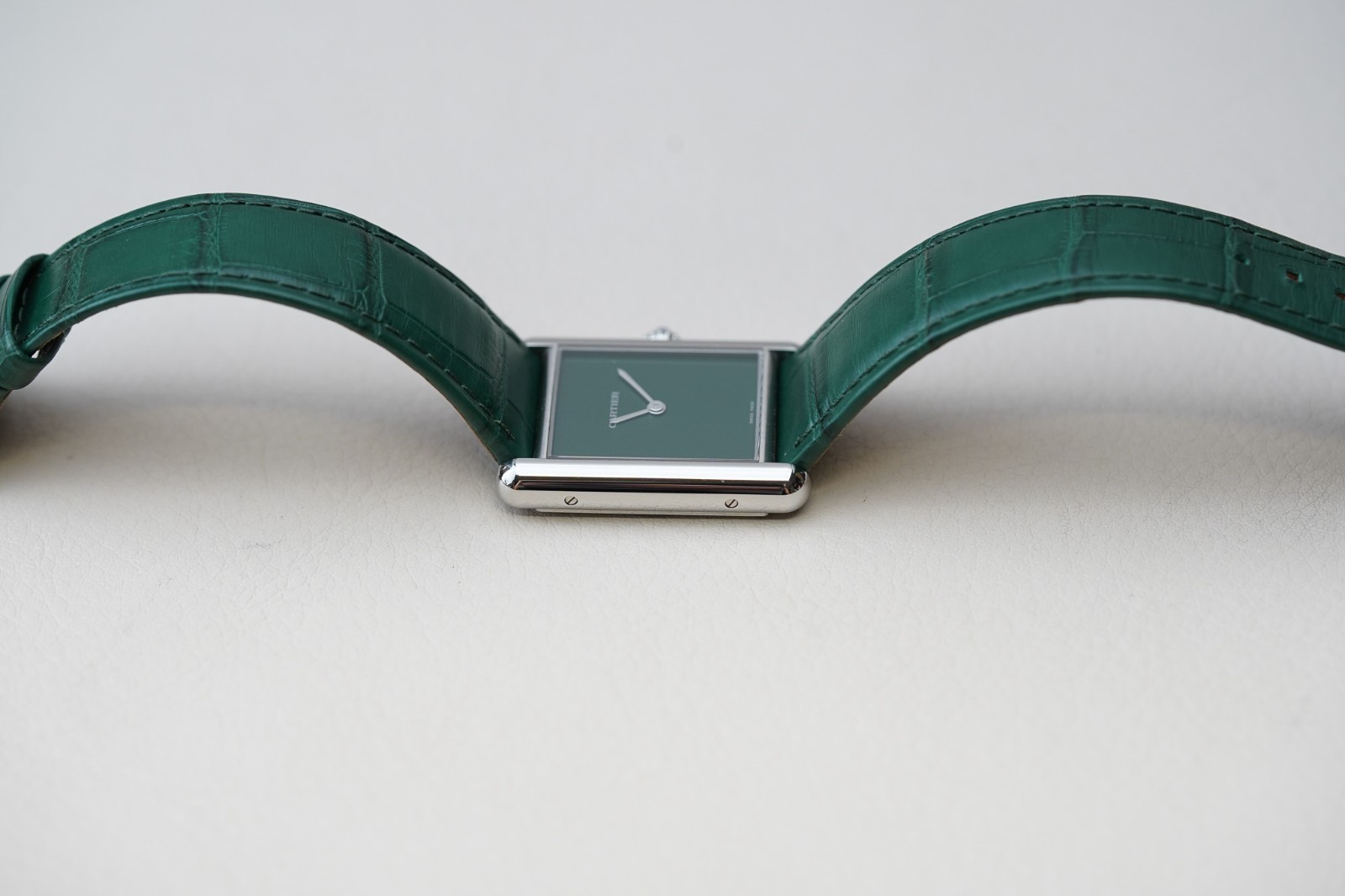 Cartier Tank Must Large Green Dial WSTA0056 Men’s Steel Quartz Watch