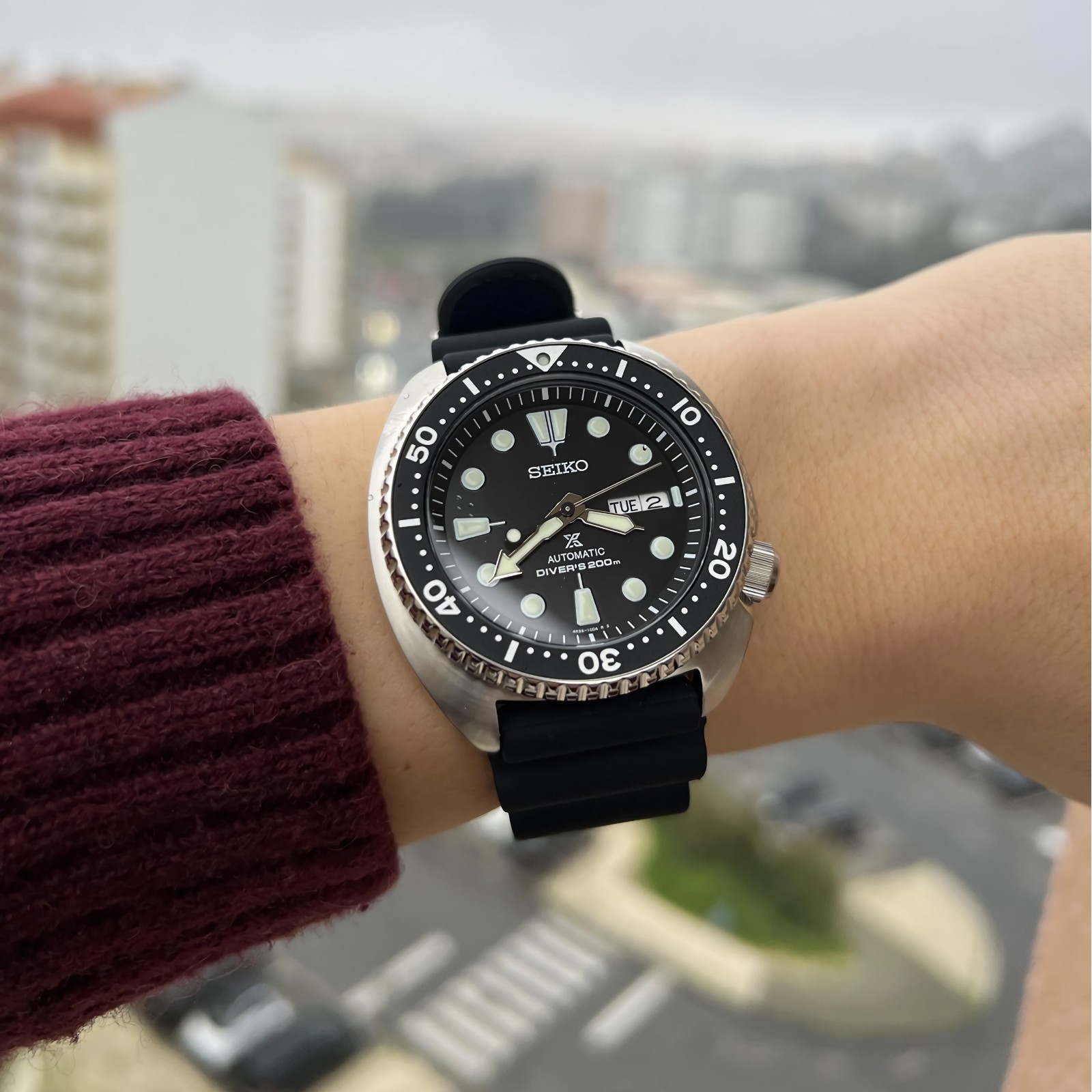 SEIKO Prospex Turtle SRPE93K1 Automatic Diver Scuba Black Dial Watch WARRANTY