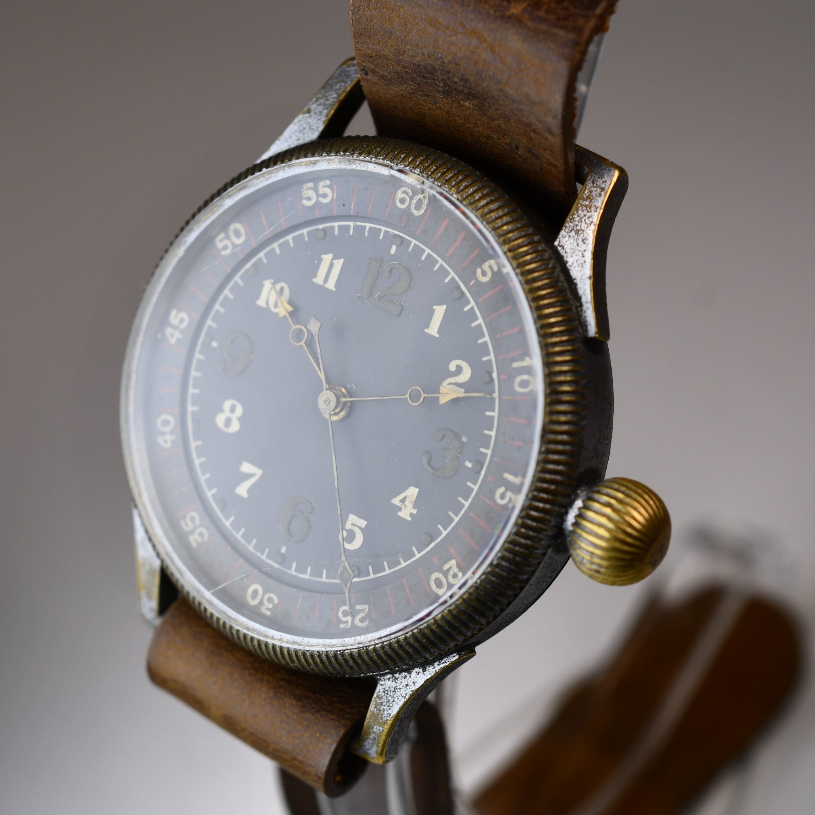 Seikosha Tensoku 1940’s Japanese Military Issued Pilot Aviator 48mm Manual Wind