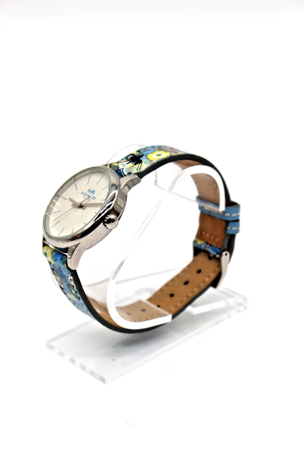 COACH Blue Floral 32mm Ruby Watch Hawaii Themed Watch – New Battery