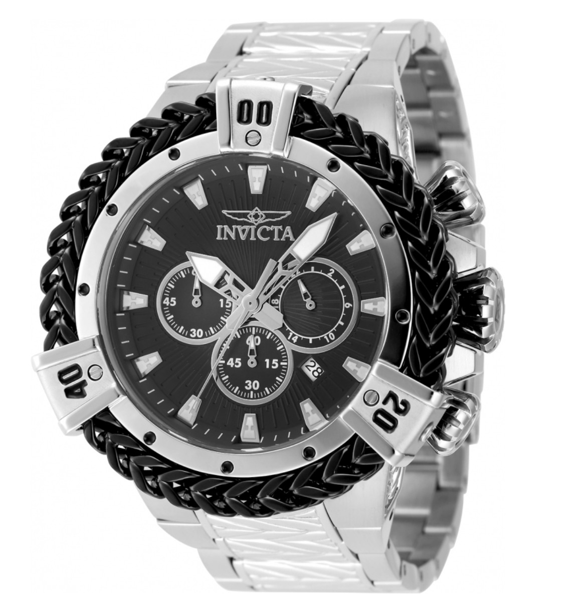 Invicta Bolt Herc Men’s Black Dial 54mm SS Chronograph Watch 48160