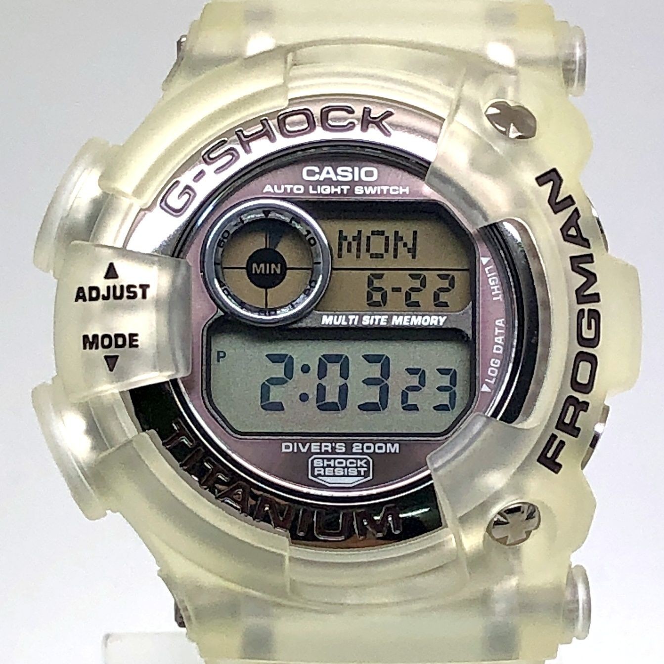 G SHOCK DW 9900WC 5T FROGMAN WCCS Frogman Skeleton Double Manta Brown Black Logo