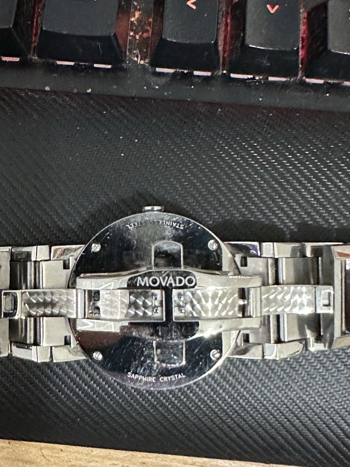 Movado Sapphire Men’s Stainless Steel Watch – Ref 84 G1 4896 Mirror Museum Dial