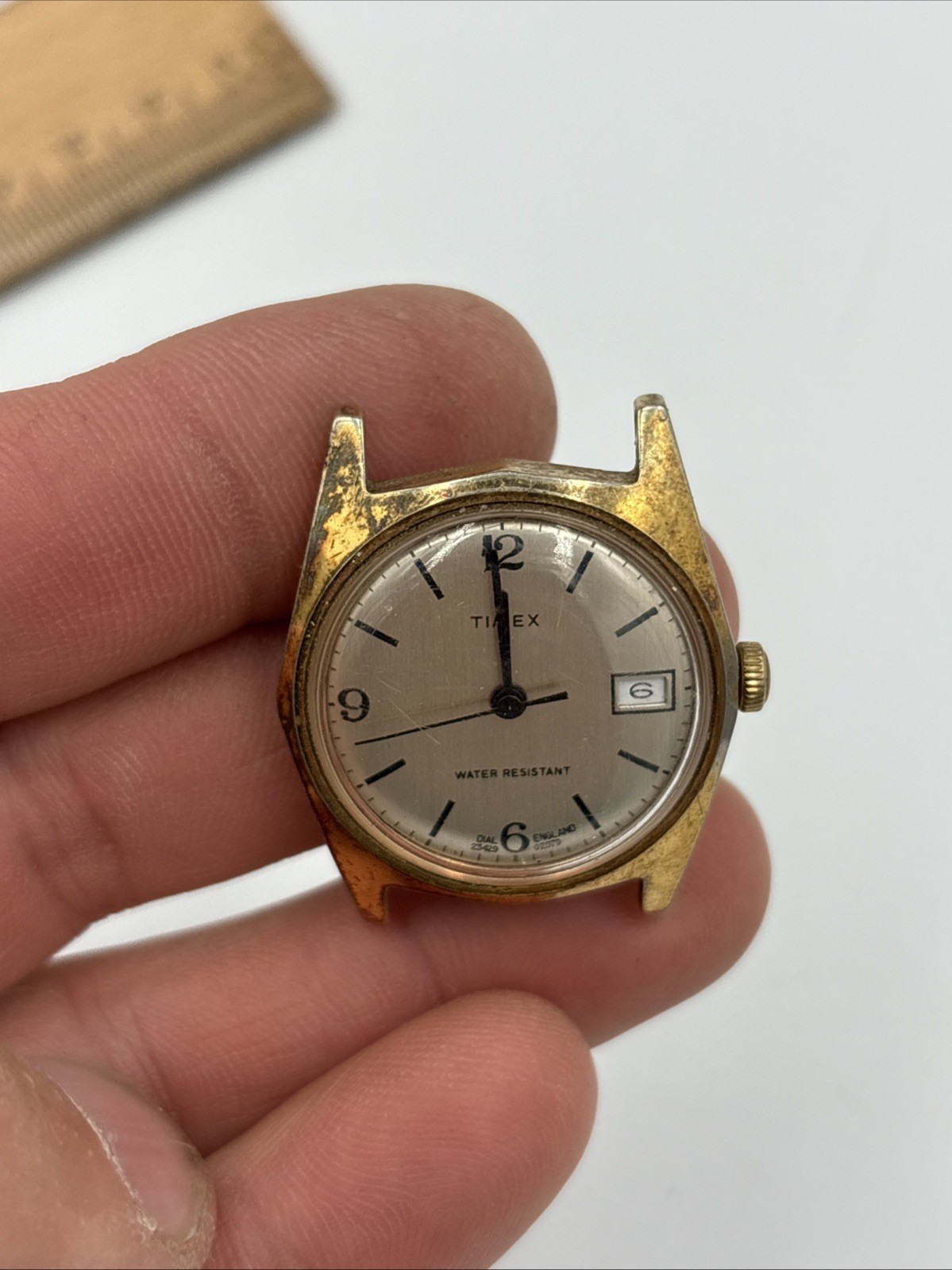 Vintage Timex Sprite 23429-02579 England Dial Not Working For Parts Or Repair
