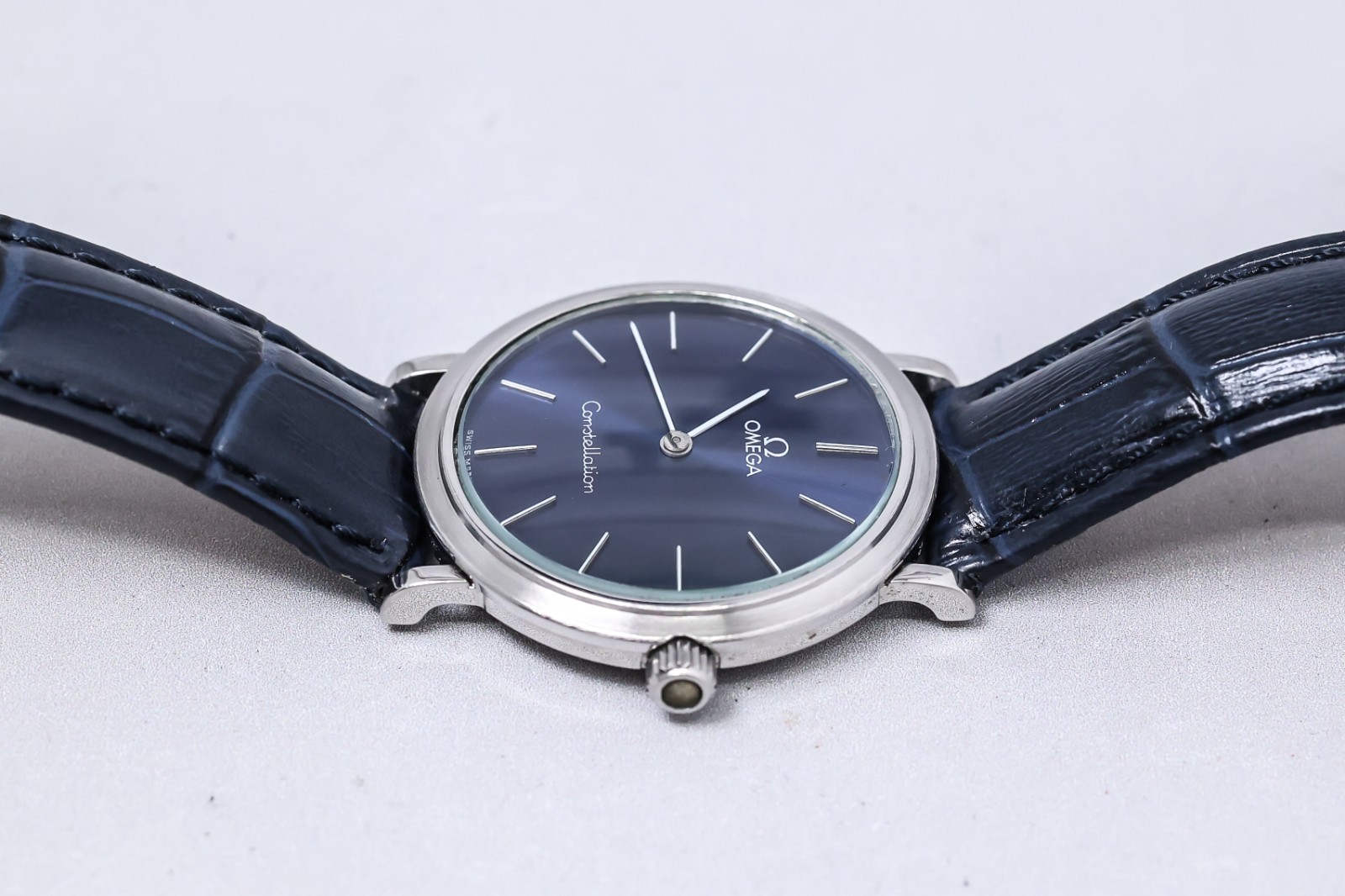 *RARE* Vintage 1975 OMEGA Constellation Cal.1330 Quartz Push Navy Dial 35mm Mens