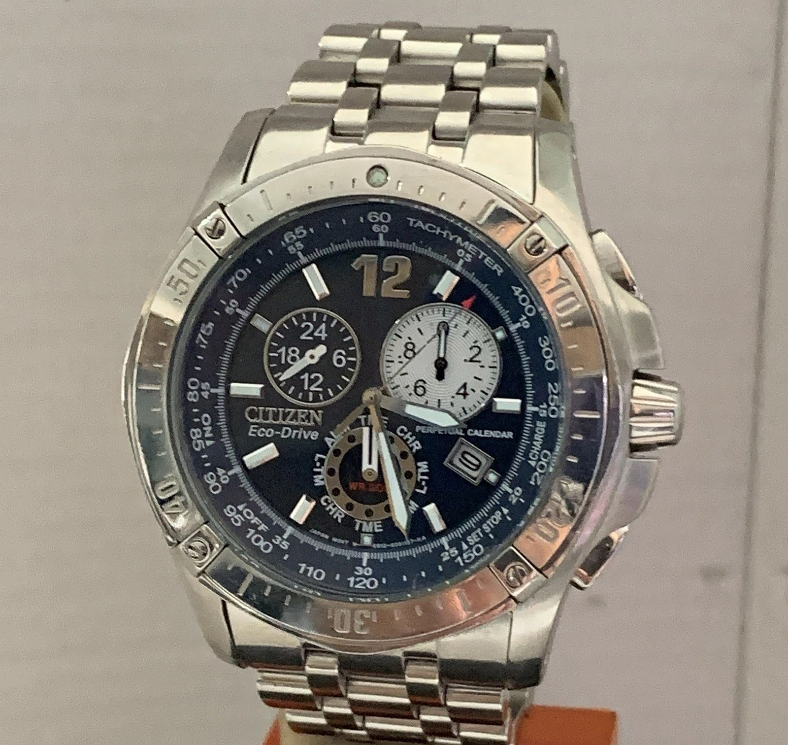 New Citizen BL5370-51L Chronograph EcoDrive Perpetual Calendar Tachymeter Watch