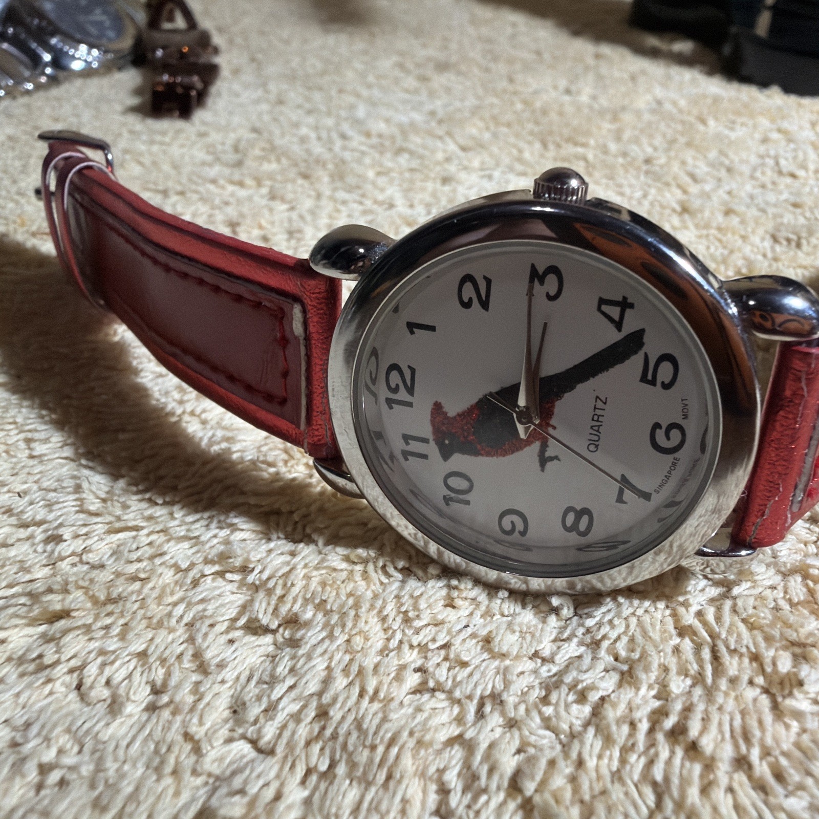 Cardinal watch, Red band new battery