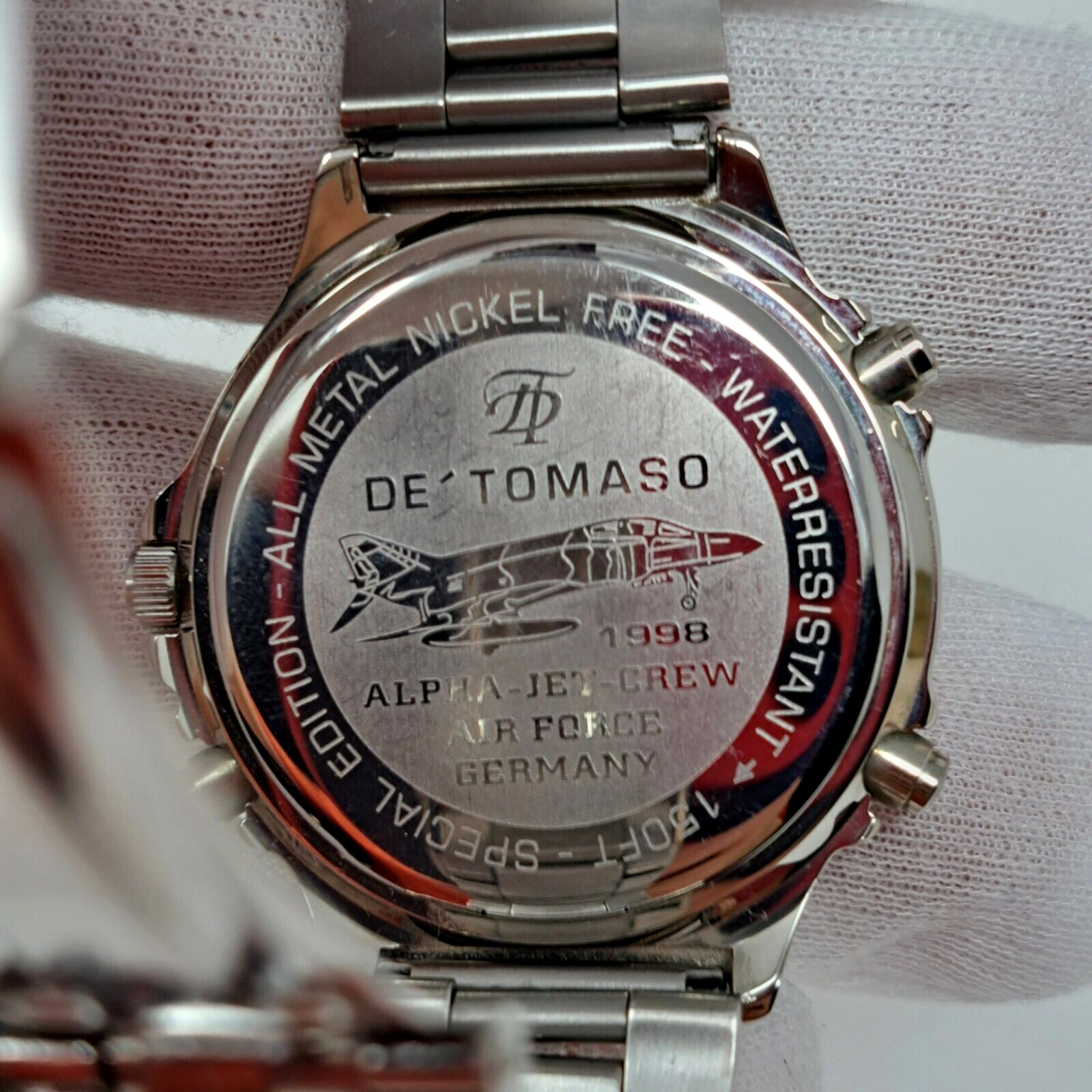 DE ‘TOMASO F4 ALPHA JET CREW Watch Chronograph Pilot Aviation Special Edition